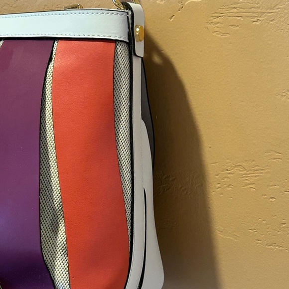 CHEVAL Genuine Leather Color Block Woven Hobo Shoulder Bag - Picture 5 of 11